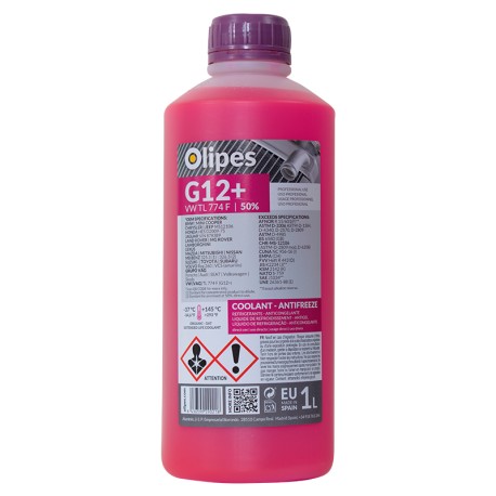 Liquide de Refroidissement Antigel Organique 50% G12+ VW TL 774-D/F