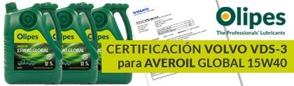 Homologación VOLVO para Averoil Global 15w40