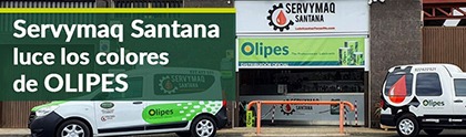 A Servymaq Santana ostenta as cores da OLIPES em Tenerife